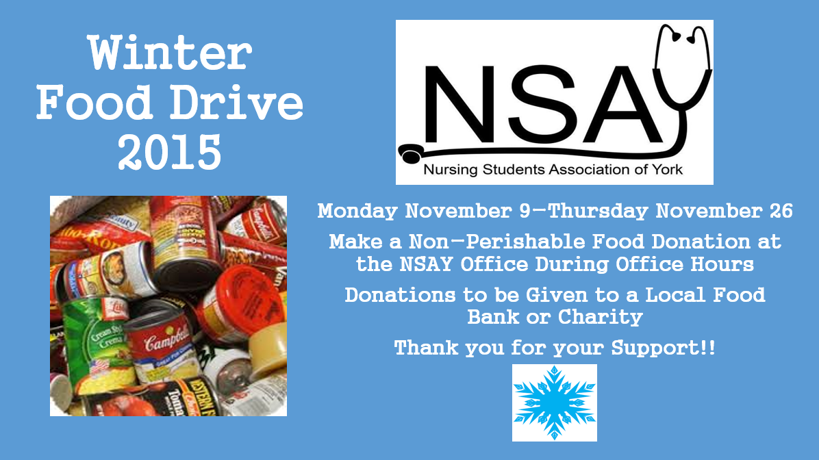NSAY_York's tweet photo. Winter Food Drive starts Monday November 9th! Bring your donations to the NSAY Office!! https://t.co/aQuxlIux5c