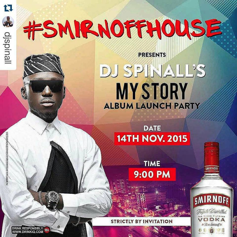 AramandaParties's tweet photo. Ladies and gents, 1st its @DJSPINALL album Launch party in Lasgidi. We #turnup 4 d unstoppable superstar #The Cap https://t.co/nbyOT3e2F5