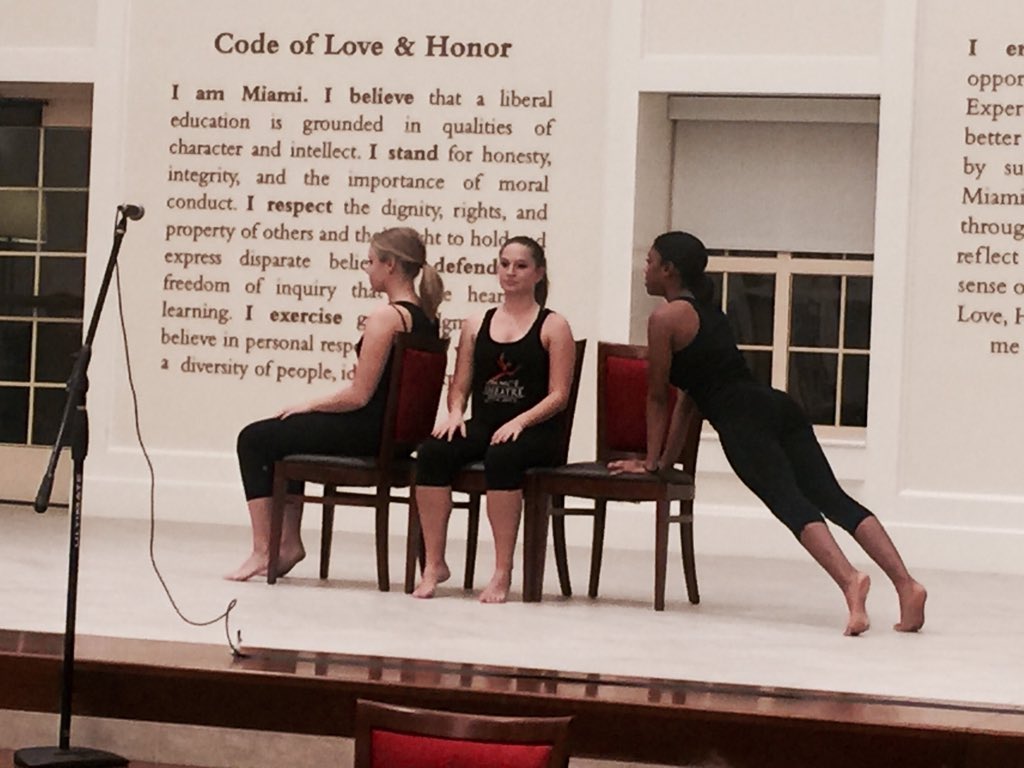 MiamiMSLC's tweet photo. Kicking off #MSLC_2015 with #MiamiDanceTheater in @MiamiOH_ASC Shade Family Room! Come by for food and community! https://t.co/ZcZOABWHuJ