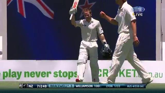 "The classiest hundred you've ever seen!" - <a href="/mcjnicholas/">Mark Nicholas</a>. Kane Williamson 100* NZ 7/248 #AUSvNZ #WWOS