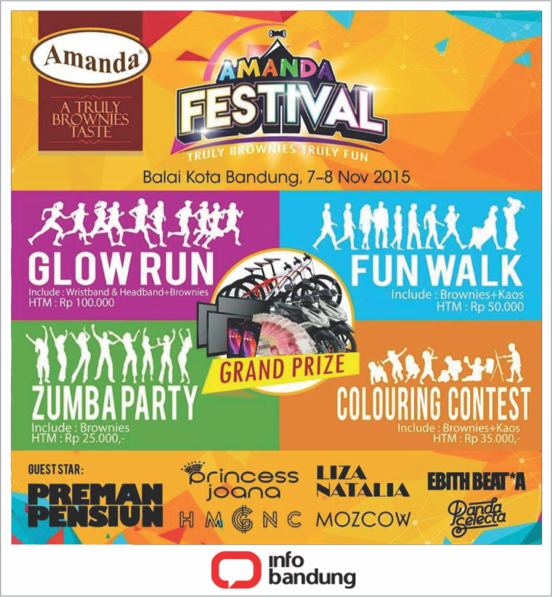 infobandung's tweet photo. #AmandaFestival @ Balai kota  7-8 Nov | Ikuti Beragam Lomba Dgn Hadiah Menarik | info @amandabrownies https://t.co/37YFqjXhzl