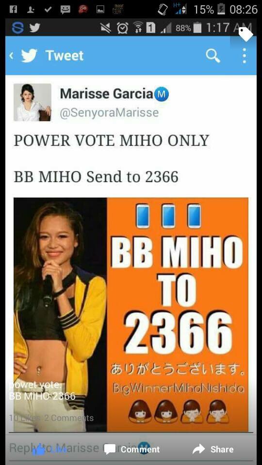 ehnzbooo's tweet photo. Lumaban ng patas! Solid MIHO TAYO!#MihoBigWinner #PBBitEndsTonight https://t.co/x2CiaBiHaz