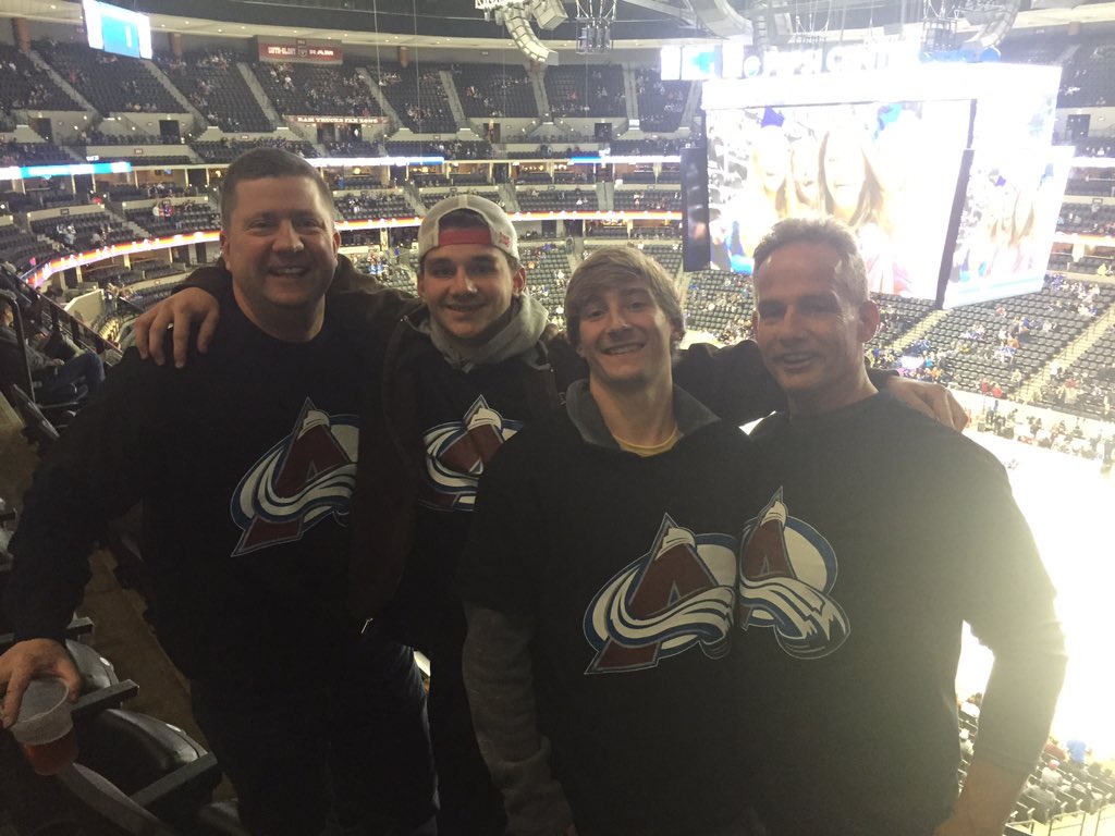 DaveKonarski's tweet photo. Avalanche/Rangers with the boys in Denver https://t.co/aV2Gc9KLd5