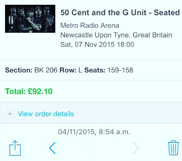 Charlischofield's tweet photo. @50cent u ready to blow up Newcastle Arena tonight? I'm readyyyyy, blow up blow up #GUnit !! 💯💯🤑🤑 .. I'm buzzing !! https://t.co/dVXjiX3CH5