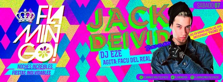 FlamingoOk's tweet photo. Mañana 2x1 en barra hasta las 03 + Show en Vivo de #JackDeivid
#SabadosDeFla #FlamingoSePone https://t.co/x0atus6r5p