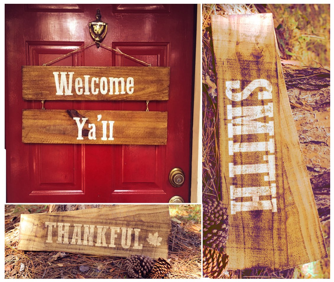 Some times I make things like this! 
#Welcome #Thankful #HomeDecor #HomeDecoratingIdeas