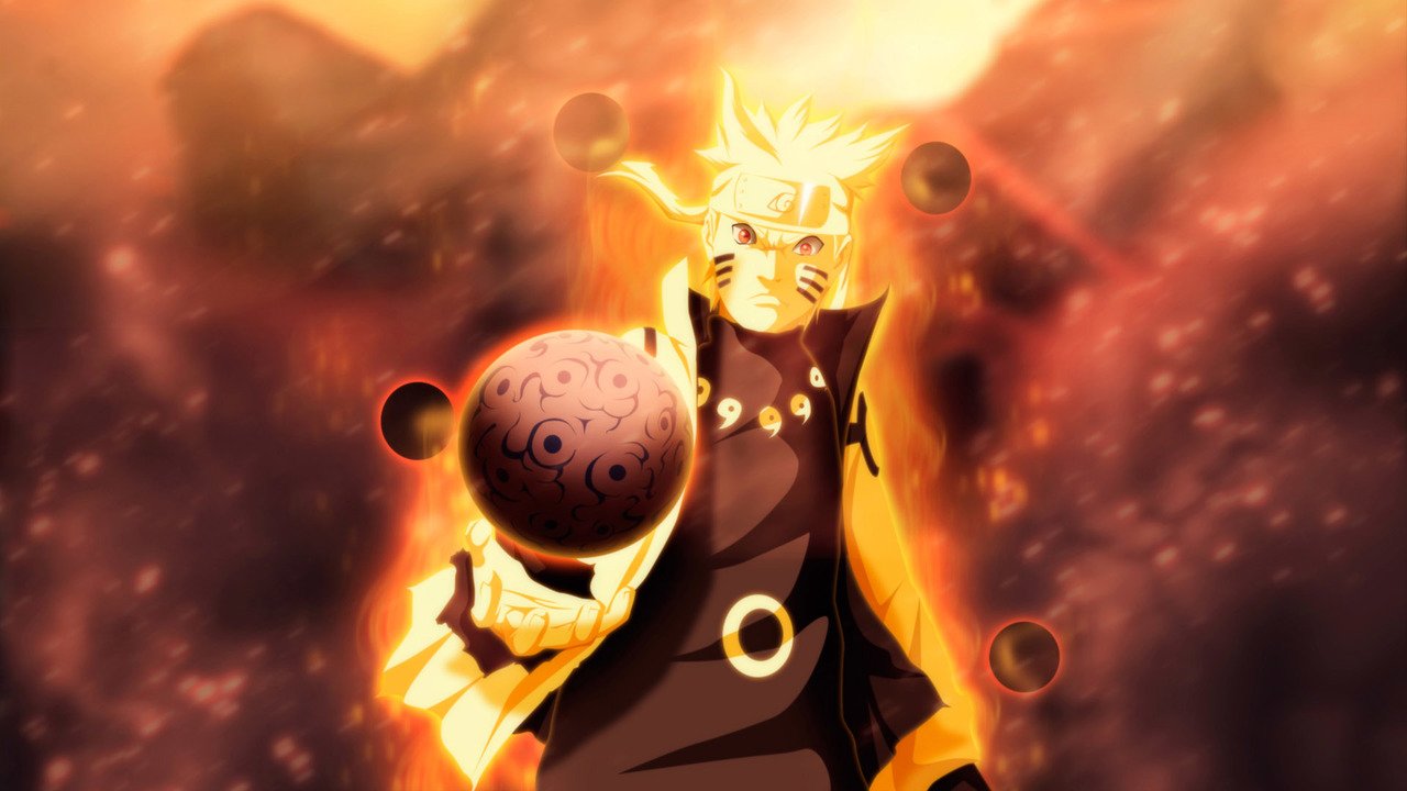 Naruto with rinnegan in galaxy