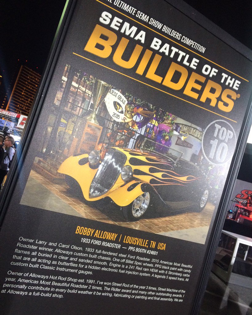 chipfoose's tweet image. Congratulations to Bobby Alloway for winning #sema2015 #battleofthebuilders ! #semaignited