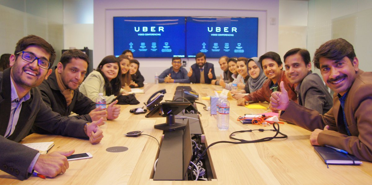 The fellows at <a href="/Uber/">Uber</a> - Getting ready to talk shop on Uber Pakistan! #ELP2015