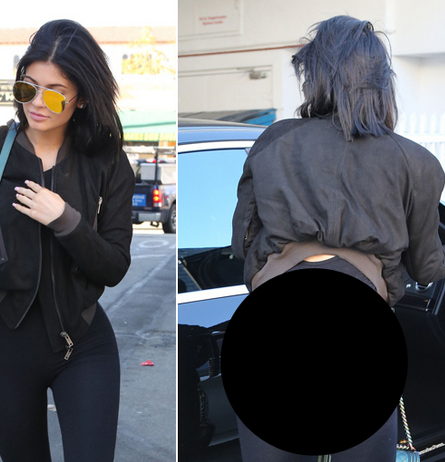 Kylie Jenner Exposes Bare Butt Sheer Leggings Wardrobe Malfunction