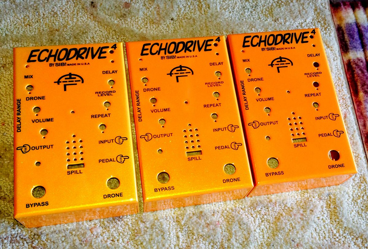 SiBfx's tweet photo. Custom shop dealer exclusive Echodrive 4's in the works for @DeluxeGuitars in Australia with Illusion Orange finish. https://t.co/oJKxsXlqXc
