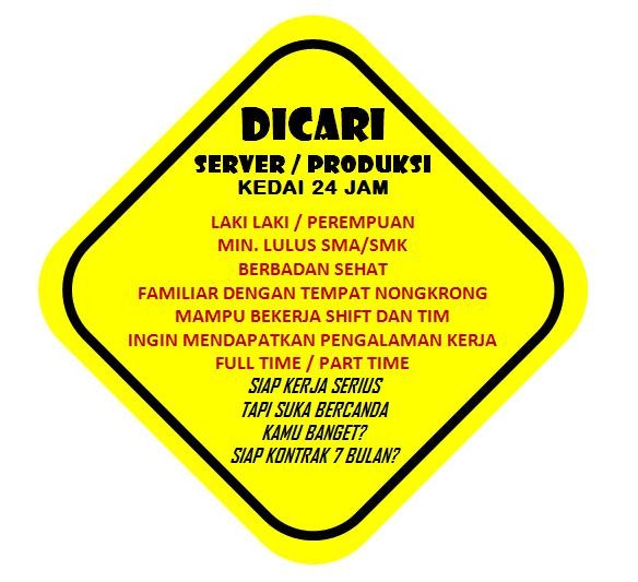 #JOGJAlowker <a href="/JogjaUpdate/">jogjaupdate.com</a> Produksi(Dapur) | Full/Part | Mahasiswa/Umum | NO CV Buy Form