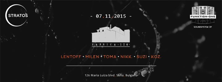 TONIGHT!

STRATOS SHOWCASE @ FABRICA 126 - 07.11.15