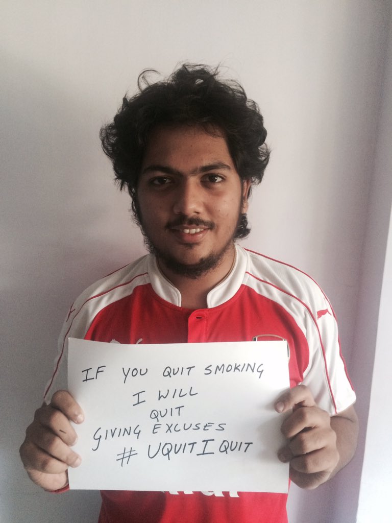 theAkashh's tweet photo. Spread the word &amp; take initiative for those you don't wanna lose. Quit smoking, I'll quit giving excuses #UQuitIQuit https://t.co/XSCoELyzgE