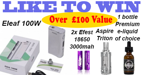 TheGreatEvapeUK's tweet photo. GIVEAWAY TIME AGAIN!  OVER £100 VALUE! LIKE US ON FB TO WIN!
https://t.co/gNhxtTwkJB #vape #vapelife #ecigs #win https://t.co/RmBNiUrUz1