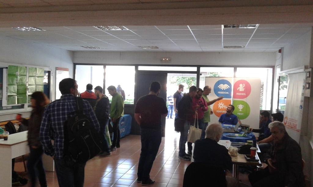 Fosscomm2015's tweet photo. #Fosscomm2015 #day1 #booths https://t.co/yEhViIul4o