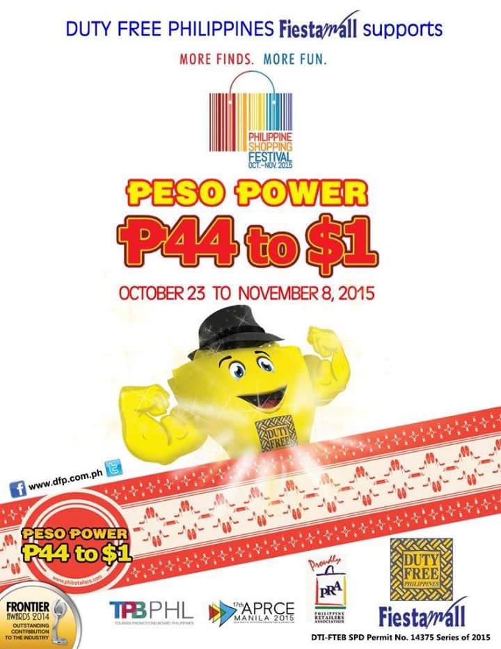dutyfreephils's tweet photo. Do drop by now at Duty Free Fiestamall. #PesoPower promo runs only 'til tomorrow! #balikbayan #pasalubong https://t.co/TN0T07zmRL