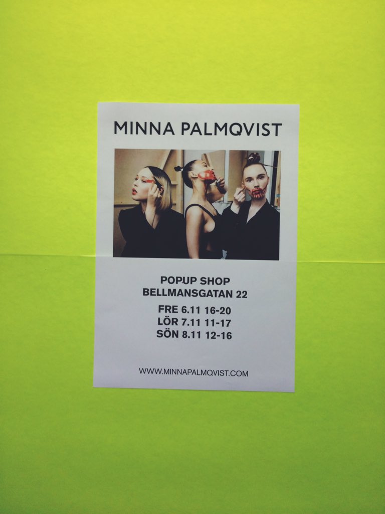 MINNAPALMQVIST's tweet photo. Sthlm Popup idag lördag 11-17 imorn söndag 12-16 Bellmansgatan 22C #minnapalmqvist https://t.co/1coiauoLai