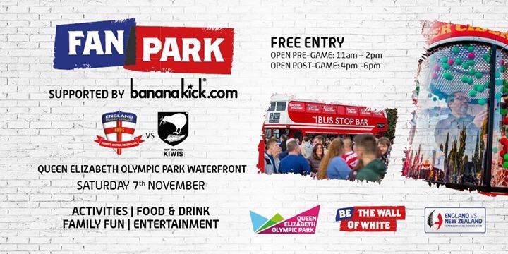 If you're heading to <a href="/noordinarypark/">Queen Elizabeth Olympic Park</a> today for #EngNZ make sure to check out the free fan park