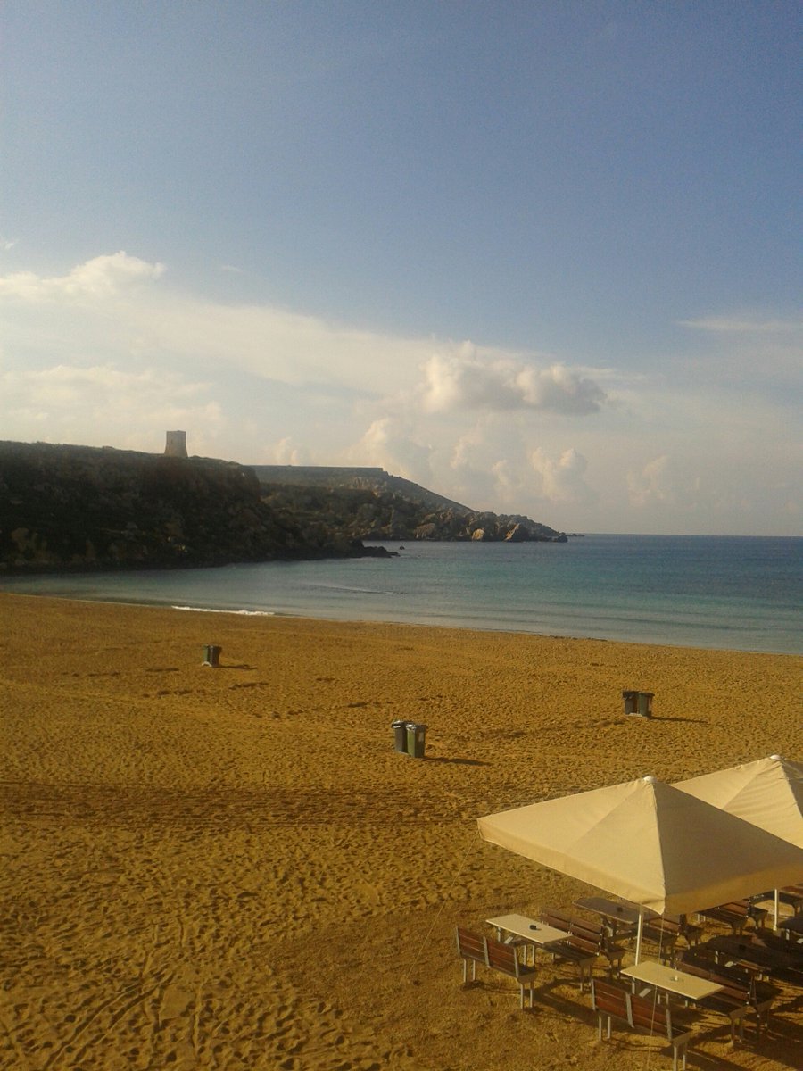 adoremalta's tweet photo. Golden bay on a quiet November morning #malta #travel #happy #adoremalta https://t.co/X1jHmcIaPA