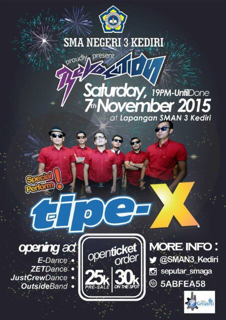 Tonite <a href="/OutsideBand/">OUTSIDE Band</a> opening art TIPEX band at lap SMA3 kediri <a href="/GoKediri/">Go Kediri</a> <a href="/KabKediri/">Kediri</a> @smaga_kediri