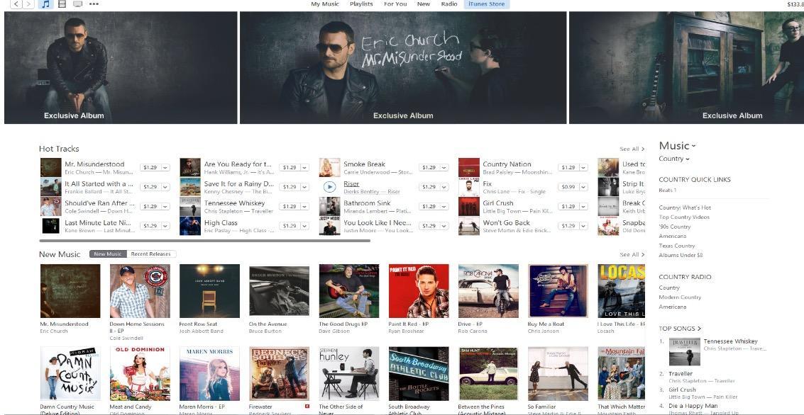 Check out the front page of the #iTunes store in country music. My new album is featured! #PaintItRed #Awesome