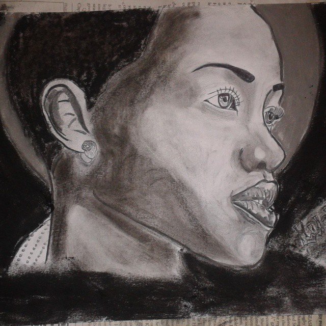 fiona_theartist's tweet photo. One of my original artwork of @Lupita_Nyongo .Charcoal,pencil and biro .RT widely until she can see it. #FionART https://t.co/7XDFeksIQ5