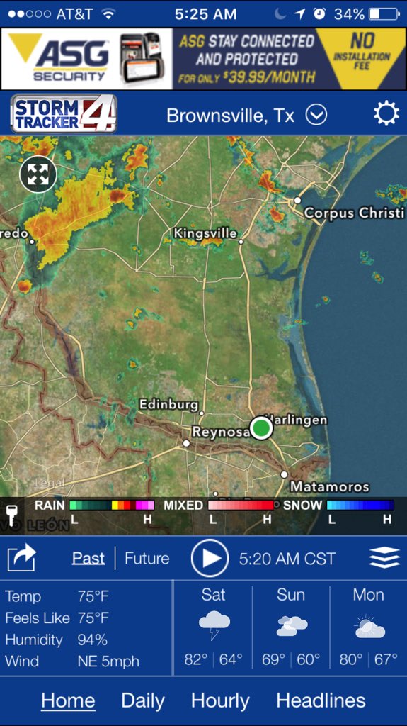 #IsolatedShowers continue to move across #rgv. #Fog also on roadways. More #rain expected today. @Kgbt