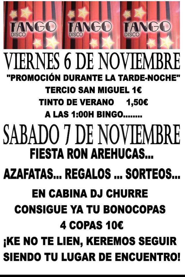 DISCOBARTANGO's tweet photo. ESTA NOCHE NOS VEMOS EN TANGO... https://t.co/pugLp1uYVj