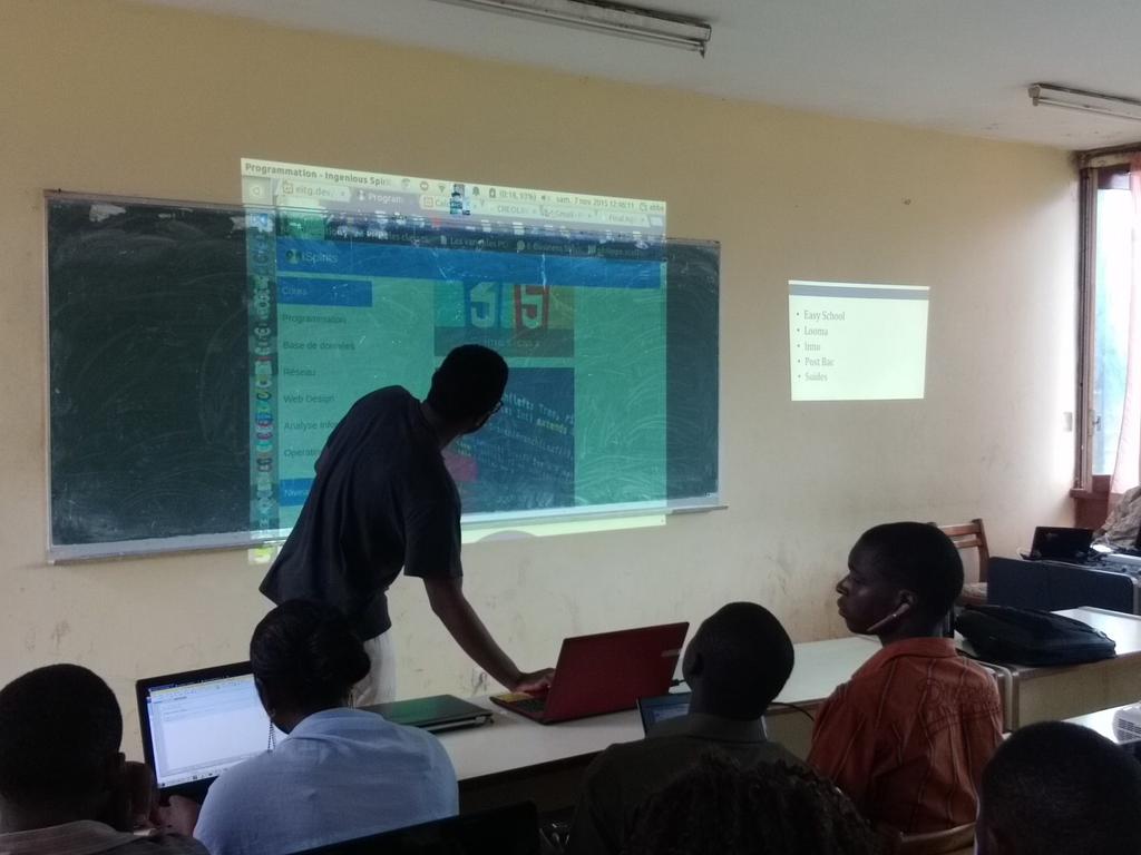 GDGYaounde's tweet photo. Présentation du projet Ingenious Spirit.
Application d'apprentissage en ligne.
#devfest #devfestyde15 https://t.co/BPYDedHBV4