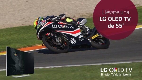 lgespana's tweet photo. ¡Recuerda! Si ves el logo de LG OLED TV en las motos del @RBAracing este finde, compártelo con #OLEDLG para ganar! https://t.co/hV5hCOYFcU