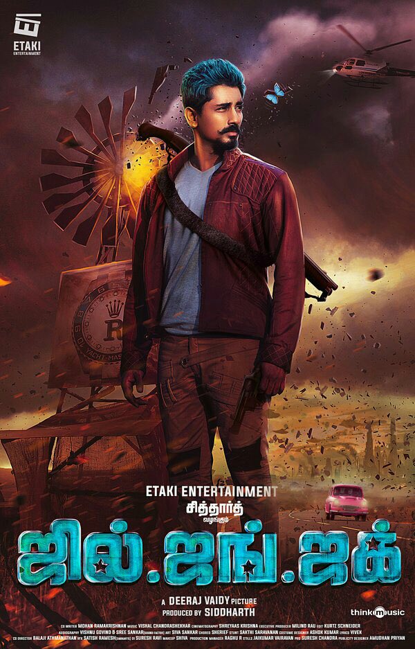arya_offl's tweet photo. Watch de super cool trailer of Sid's Jil Jung Jak https://t.co/u71j8nCVGb Congrats bro 👍👍👍loved it 💪@Actor_Siddharth https://t.co/ofVHF6N54z