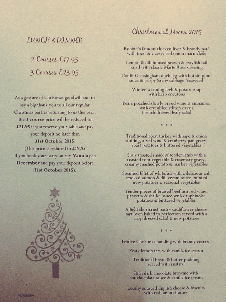 moonsbrasserie's tweet photo. Only 7 more Monday's till Christmas...🎄 don't forget to book your Xmas Party...why not to do it with us 🎁 https://t.co/WT7MHWiEdd