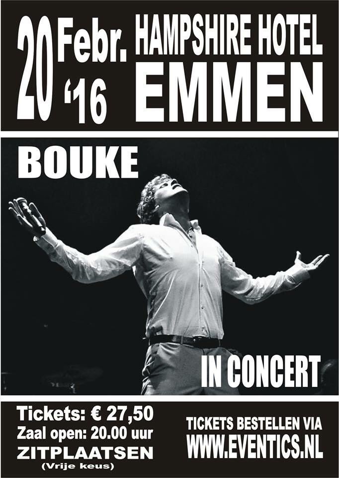 Heb jij al kaarten? Er liggen ook kaarten bij Harry's Lunchroom en Hampshire Hotel te Emmen! Anders via Eventics.nl