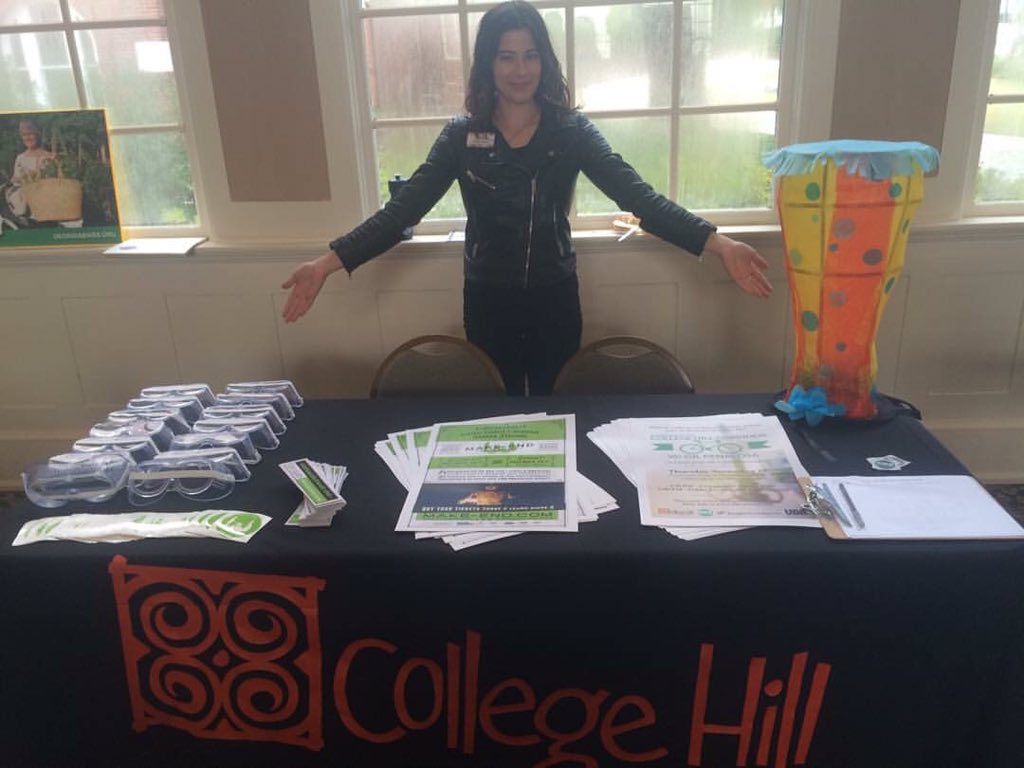 CollegeHill's tweet photo. At #GBS2015 spreading the word ab #MakeEnd #Maker Festival and the #LightUpTheHill #bike parade happening after it! https://t.co/T5YgXCaoh0