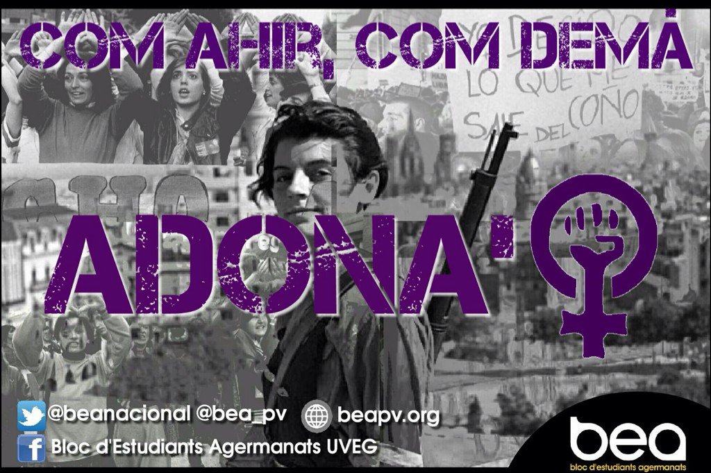 Cridem a tot arreu que ens volem vives, avui i tots els dies de l'any! #7NFeminista #FocAlMasclisme