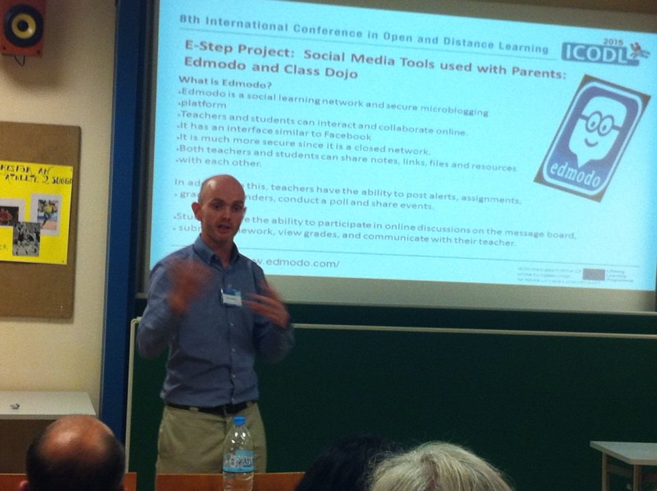 alexckendall's tweet photo. Gerry Diver shares his experience of working with Edmodo & class Dojo as part of #ESTEP_EU https://t.co/Dy9pSJnSfo