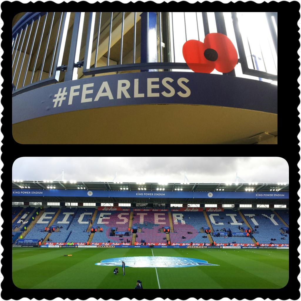 ShazzaTyrrell's tweet photo. @LCFC #RemembranceFixture #LeiWat #Fearless #LestWeForget #Poppy #TheRoyalBritishLegion https://t.co/y94UMomMrl