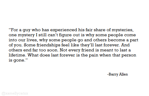 xsmellycatxx's tweet photo. "...What does last forever is the pain when that person is gone." -Barry Allen #Theflashquotes https://t.co/KQmz7cD8pw