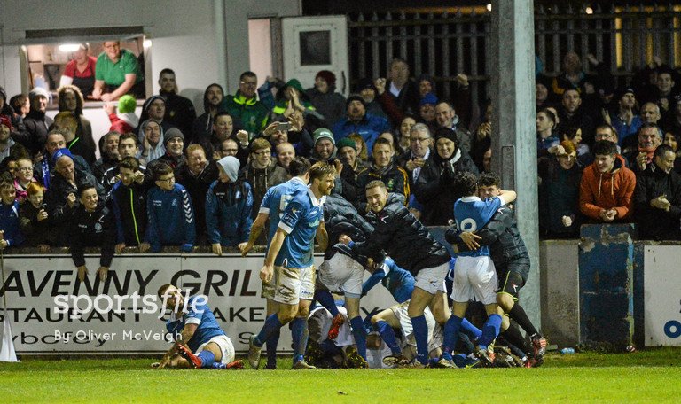 sportsfile's tweet photo. Last night @FinnHarpsFC celebrated their promotion to the @SSEAirtricityLg Premier Division! #FanPoweredFootball https://t.co/Y365Y9CbRu