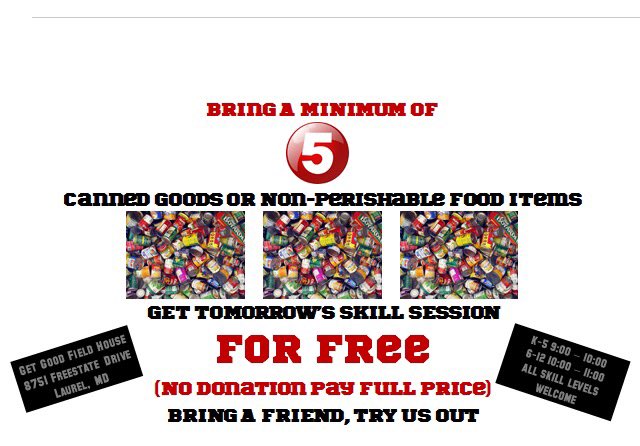 franchizeskills's tweet photo. Tomorrow at Get Good Field House in Laurel Md, #helpushelpothers #FSD  K-5 9am / Grades 6-12 at 10am https://t.co/jneeqHKdZR