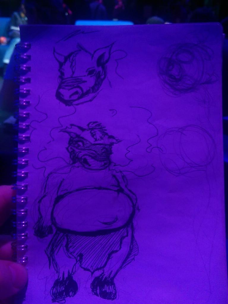 Grimiku's tweet photo. And the theme of the day is pig demons! https://t.co/4rCkU0u6wH