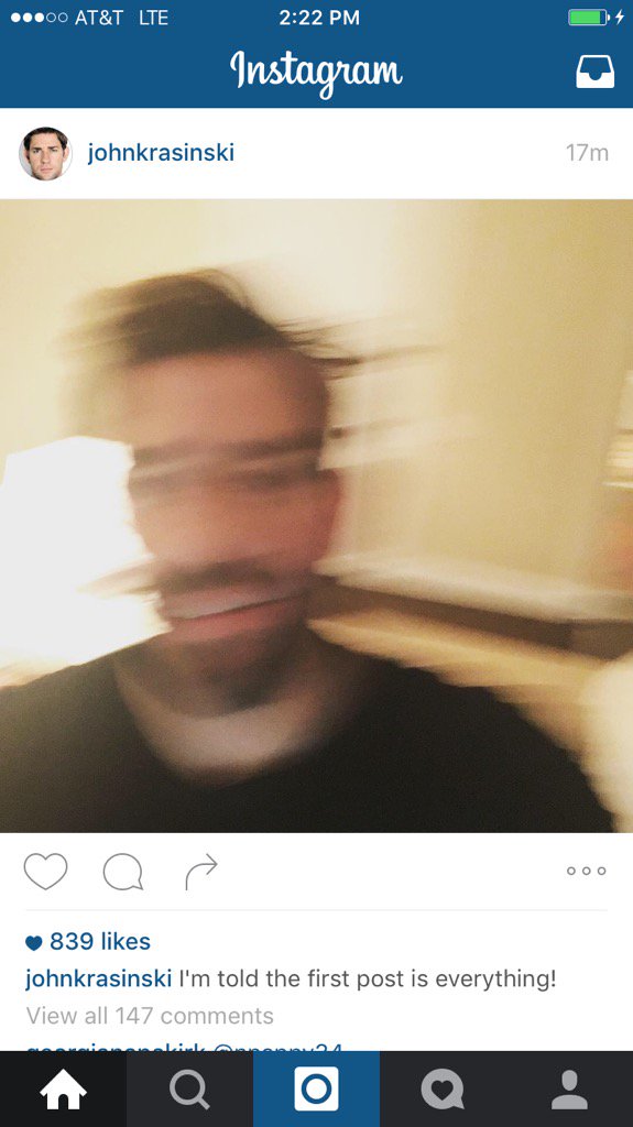 johnkrasinski's tweet photo. Guys!!!  Have you heard of "Instagram"???? https://t.co/VJIpak6BW0