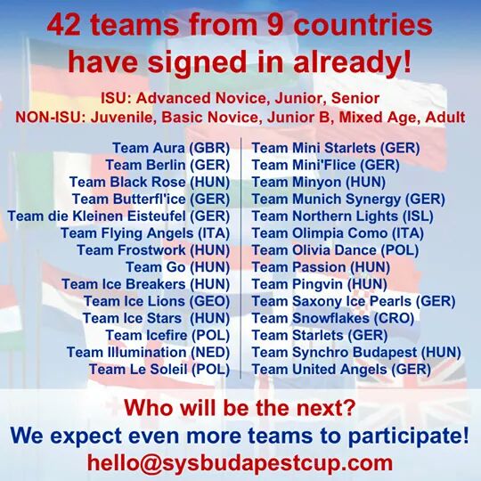 42 teams from 9 countries have signed in already! What are you waiting? Budapest Cup 2016!
sysbudapestcup.com