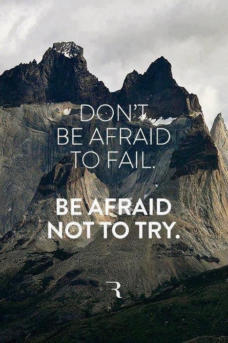 Don’t be afraid to fail. Be afraid not to try.
moreti.me/1iJCF2O
#lifehack