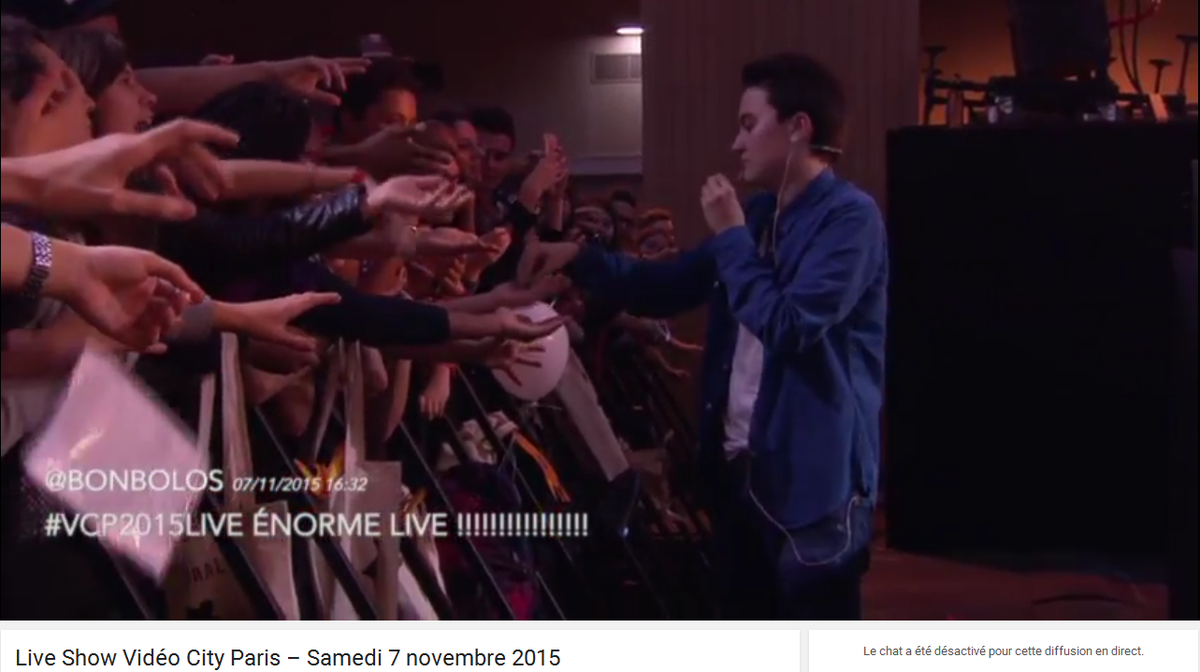 BonBonFort's tweet photo. Mon tweet sur le live de #VCP2015 #VCPLIVE x) https://t.co/g9yFZMZXaG
