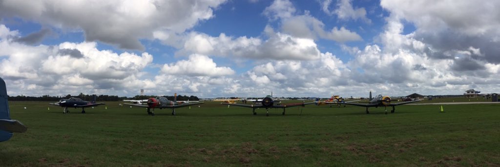 SunnFunFlyIn's tweet photo. @SunnFunFlyIn: Aircraft parking is already filling up! #WPFS https://t.co/luXhRATVEU