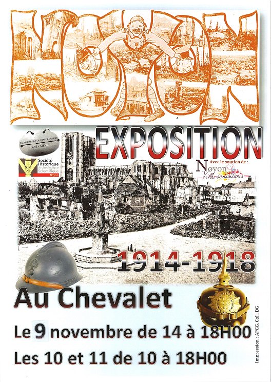 NoyonTourisme's tweet photo. #Exposition "1914-1918" du 9 au 11 novembre au #Chevalet ! #Noyon https://t.co/4epcEicteD