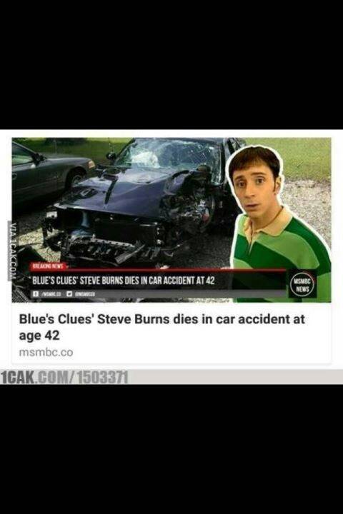 Rip steve Burns "blues clues" thx udah menemani masa kecil kita salam(duduk di kursi berfikir) #ripstevebluesclues