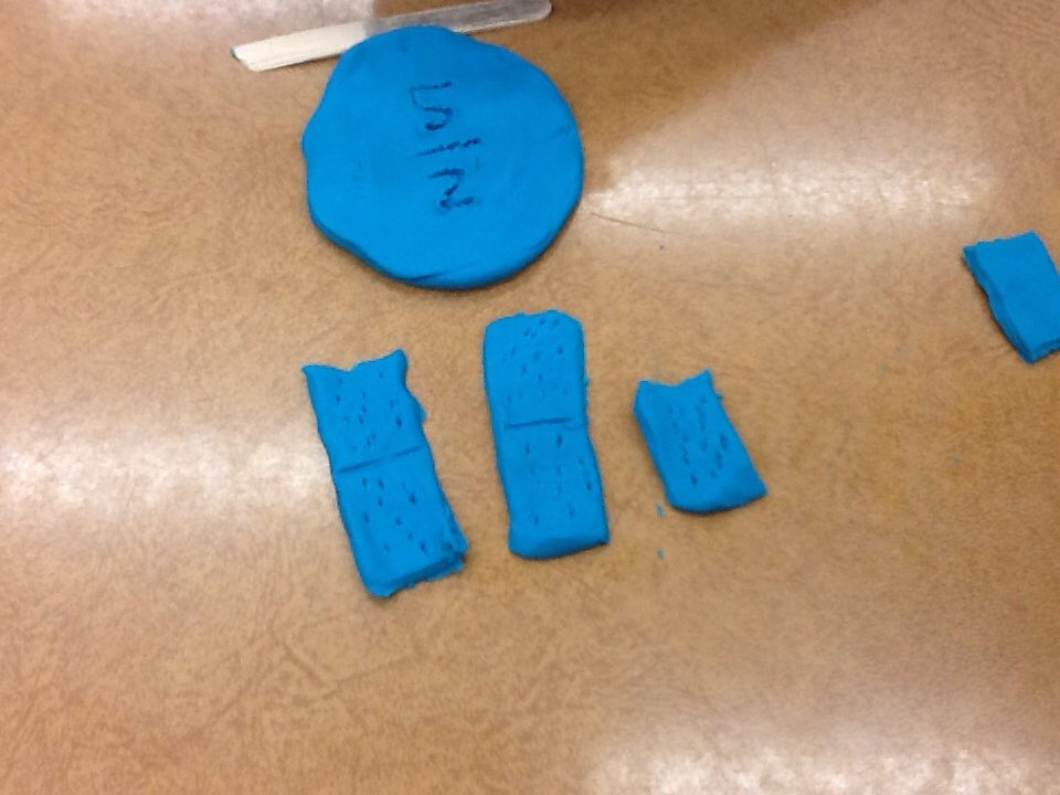 MakeMathMine's tweet photo. Hands-on: modeling improper fractions and mixed numbers with "Math-doh"... Putting the "action" in fractions! https://t.co/4sY2LCea4D